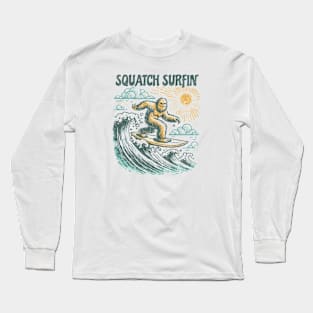 Squatch Surfin' This Shaggy Summer Long Sleeve T-Shirt